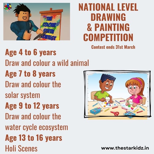 The Star Kids:NATIONAL LEVEL DRAWING & PAINTING COMPETITION for kids(Online)