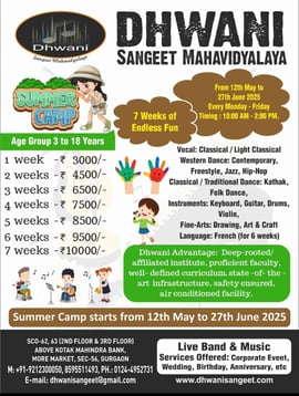 DHWANI SANGEET MAHAVIDYALAYA SUMMER CAMP 2025