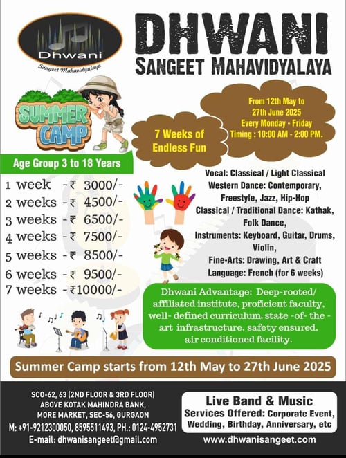 DHWANI SANGEET MAHAVIDYALAYA SUMMER CAMP 2025