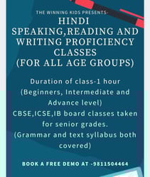 Winning Kids: Hindi Speaking, Reading & Writing Proficiency Classes