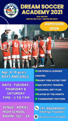 Dream Soccer Academy 2021: Admissions Open!