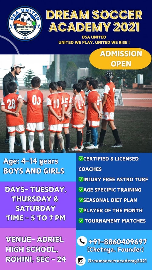 Dream Soccer Academy 2021: Admissions Open!