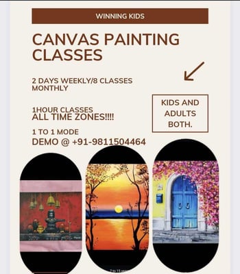 Winning Kids Canvas Painting Classes 2025