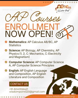 Wisdom Point:  AP Courses Admissions Open