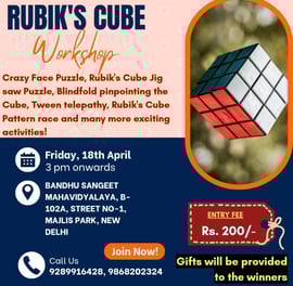 Sparkling minds:Rubik's Cube Workshop