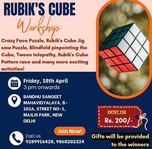 Sparkling minds:Rubik's Cube Workshop
