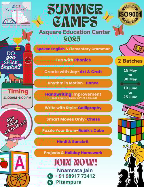 ASQUARE EDUCATION CENTER : SUMMER CAMPS 2025(June)