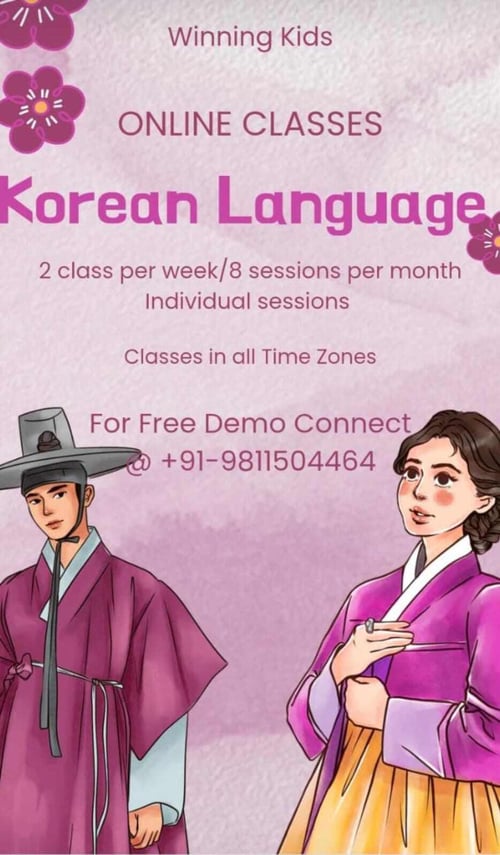 Winning kids: Korean language classes(Online)