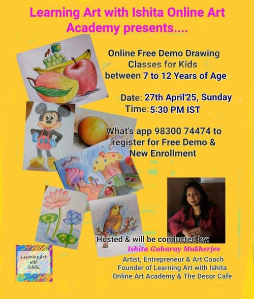 Learning Art with Ishita: free demo drawing session