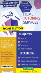 Brain Booster Academy Personalized Home Tutoring Services