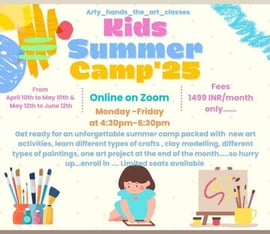 Arty Hands The Art Classes-kids Summer Camp'25