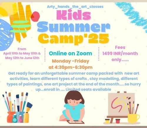 Arty Hands The Art Classes-kids Summer Camp'25