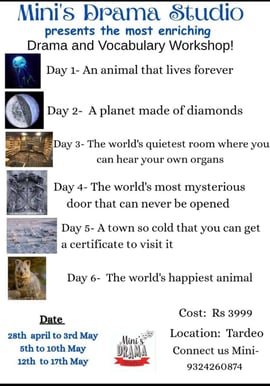Mini Drama Studio- Drama and Vocabulary Workshop 2025