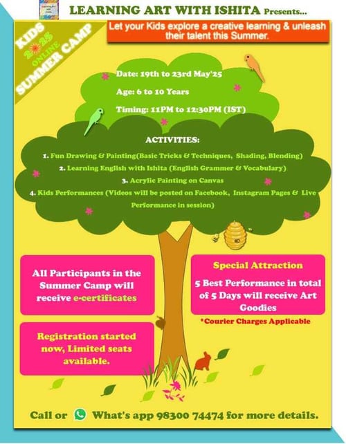 Learning Art With Ishita-KIDS SUMMER CAMP 2025