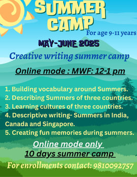 English With Pooja Sinha- Creative writing (Summer Camp)