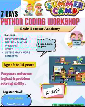 BRAIN BOOSTER ACADEMY: Python Coding Workshop