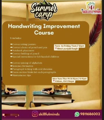 SKILLFUL MINDS: Handwriting Improvement Course (Kirti Nagar)