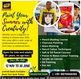 Exquisite Art n Craft classes: Summer Art Camp 2025