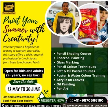 Exquisite Art n Craft classes: Summer Art Camp 2025