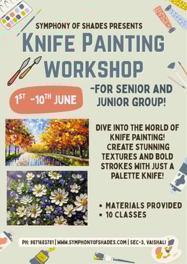 SYMPHONY OF SHADES	: Knife Painting Workshop for Kids