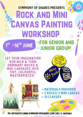 SYMPHONY OF SHADES: Rock & Mini Canvas Painting Workshop