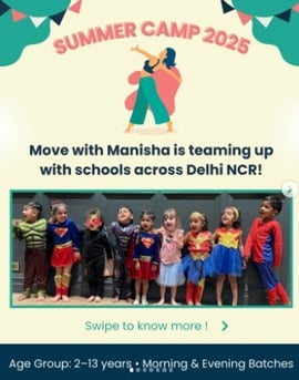 MOVE with Manisha x The Wonder Nest Play School: Summer Dance Camp 2025(Green Park)