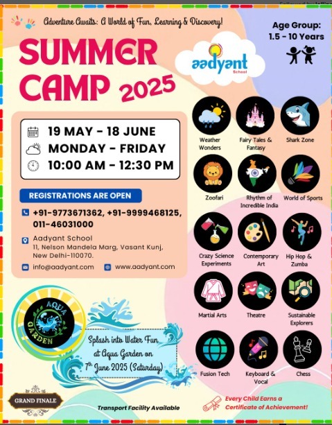 Aadyant School  -  Summer Camp 2025
