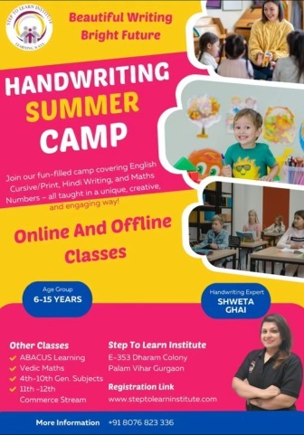 Step To Learn Institute  -  Handwriting (Summer Camp) with Expert Shweta Ghai(Online)