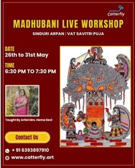 Catterfly Art and Culture: Bharni Madhubani painting Workshop