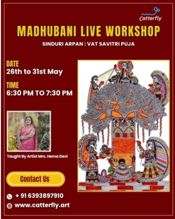 Catterfly Art and Culture: Bharni Madhubani painting Workshop