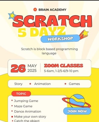 Brain Booster Academy  -  Scratch 5-Day Workshop