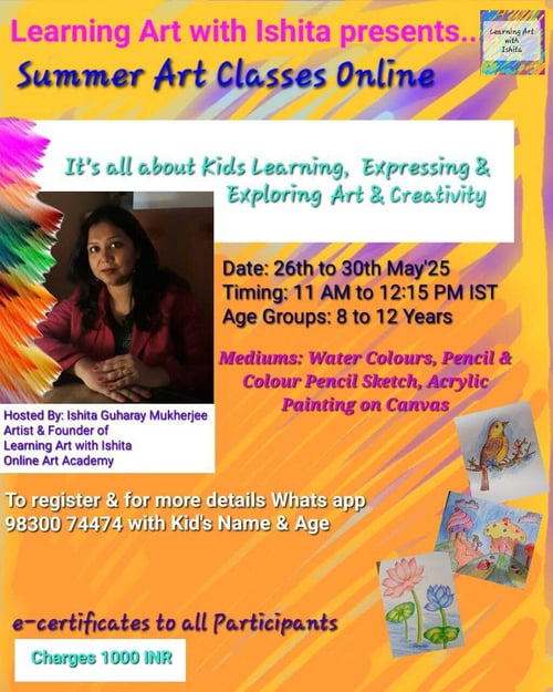 Learning Art with Ishita: Online Summer Art Classes
