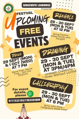 Saraswatei Learnings - Upcoming festive events
