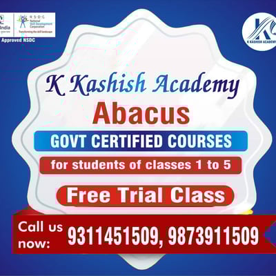 K KASHISH ACADEMY- Abacus free trials