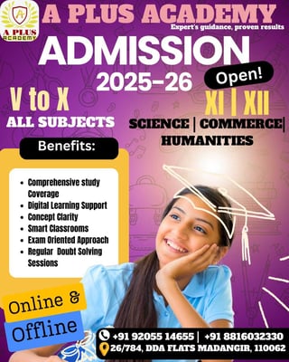 A PLUS ACADEMY: ADMISSIONS OPEN 2025–26