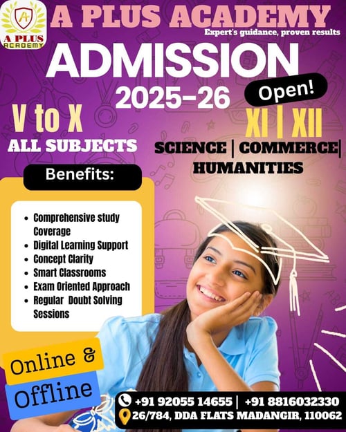 A PLUS ACADEMY: ADMISSIONS OPEN 2025–26