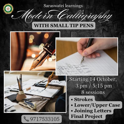 Saraswatei Learnings: Modern Calligraphy Workshop