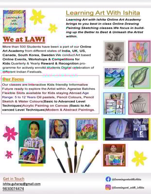 Learning Art with Ishita Online Art Academy-Online painting and drawing classes