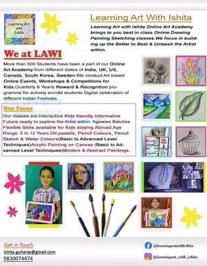 Learning Art with Ishita Online Art Academy-Online painting and drawing classes