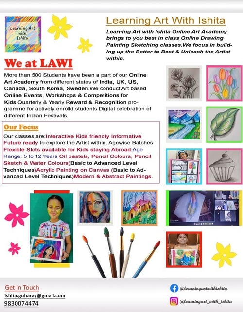 Learning Art with Ishita Online Art Academy-Online painting and drawing classes