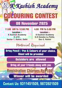 K KASHISH ACADEMY-Colouring Contest (sec 7)
