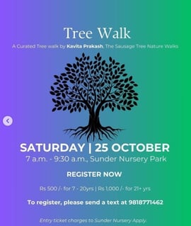 Sunder Nursery Park-Tree Walk Workshop