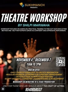 Sukhmanch Theatre-One-Month Theatre Workshop