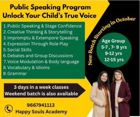 Happy Souls Academy-Public Speaking Program