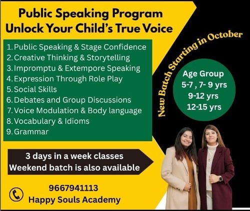 Happy Souls Academy-Public Speaking Program 2025