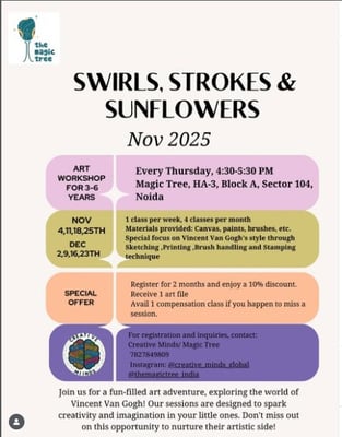 The Magic Tree-Swirls Strokes & Sunflowers