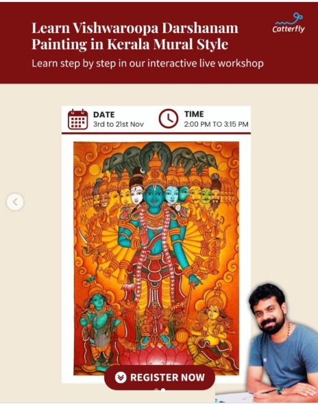 Catterfly Art and Culture-Vishwaroopa Darshanam in Kerala Mural