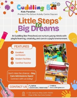 Cuddling bee Pre School & Daycare-day care admissions
