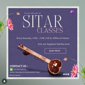 The Pink Lotus Academia-Sitar Classes 2025