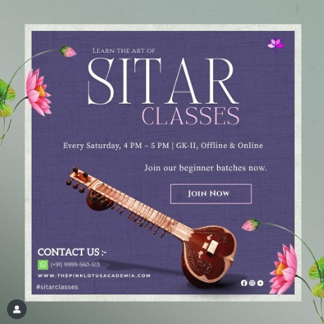 The Pink Lotus Academia-Sitar Classes 2025